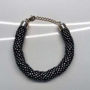 Black thick rope neckless